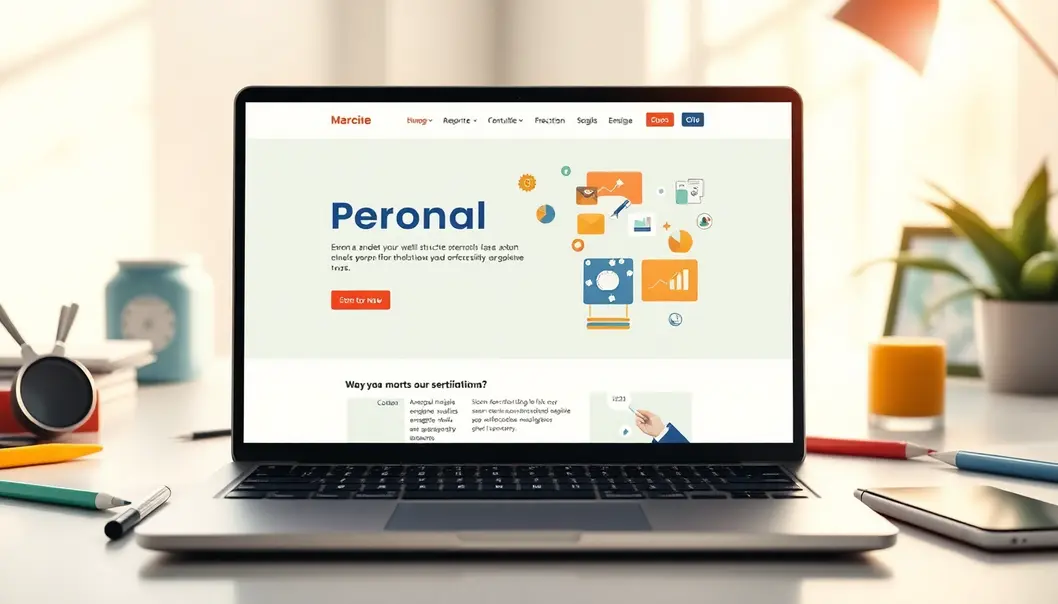 Hình Ảnh Một Website Cá Nhân Với Giao Diện Hiện Đại, Sáng Tạo.