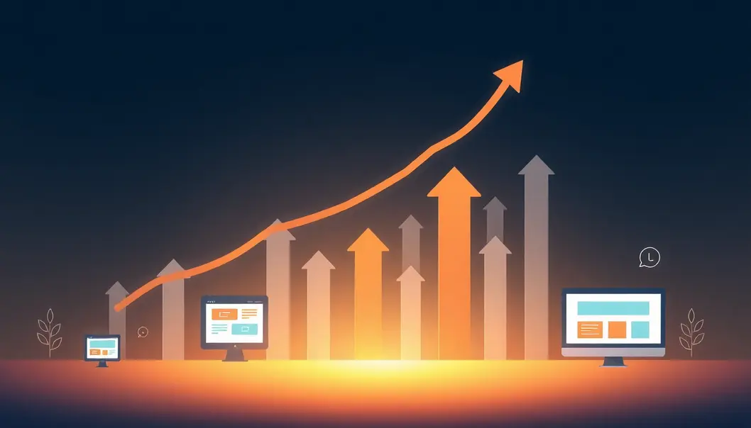 Hình Ảnh Minh Họa Sự Tăng Trưởng Của Doanh Nghiệp Thông Qua Sự Hiện Diện Trực Tuyến.