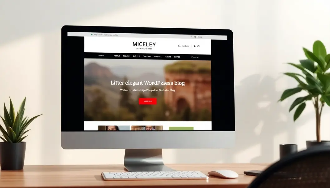 Hình Ảnh Mô Tả Một Giao Diện Blog Đẹp Mắt Trên Nền Tảng Wordpress.