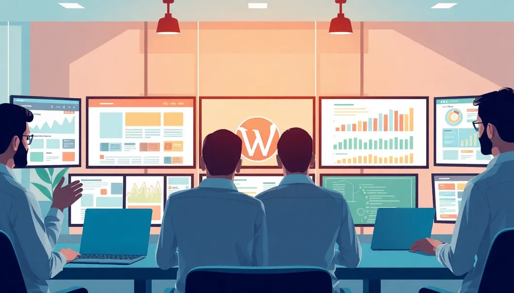 Đội Ngũ Sáng Tạo Đang Thiết Kế Website Với Theme Wordpress Chuẩn Seo.