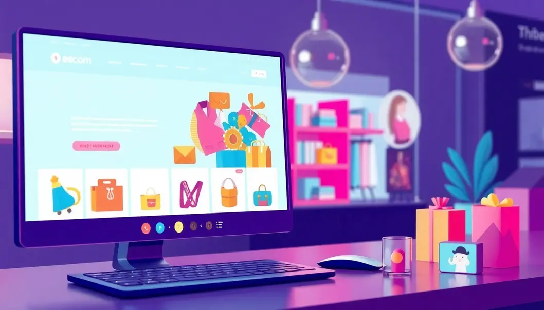 Hình Ảnh Mô Tả Một Layout Hiện Đại Cho Website Thương Mại Điện Tử.