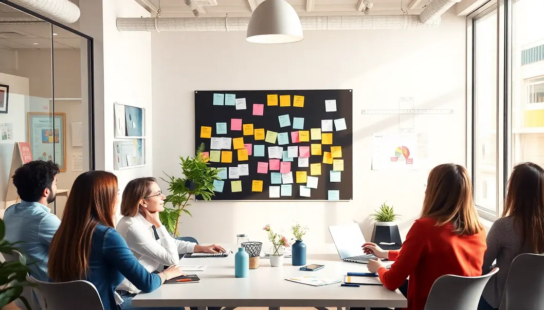 Một Văn Phòng Sáng Tạo Với Đội Ngũ Cùng Nhau Làm Việc.