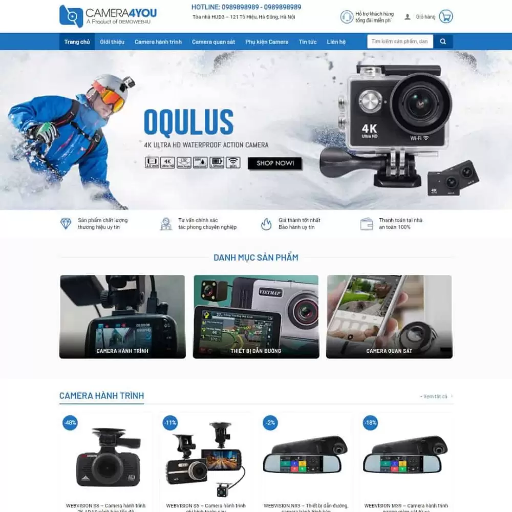 Theme WordPress Shop bán camera 01