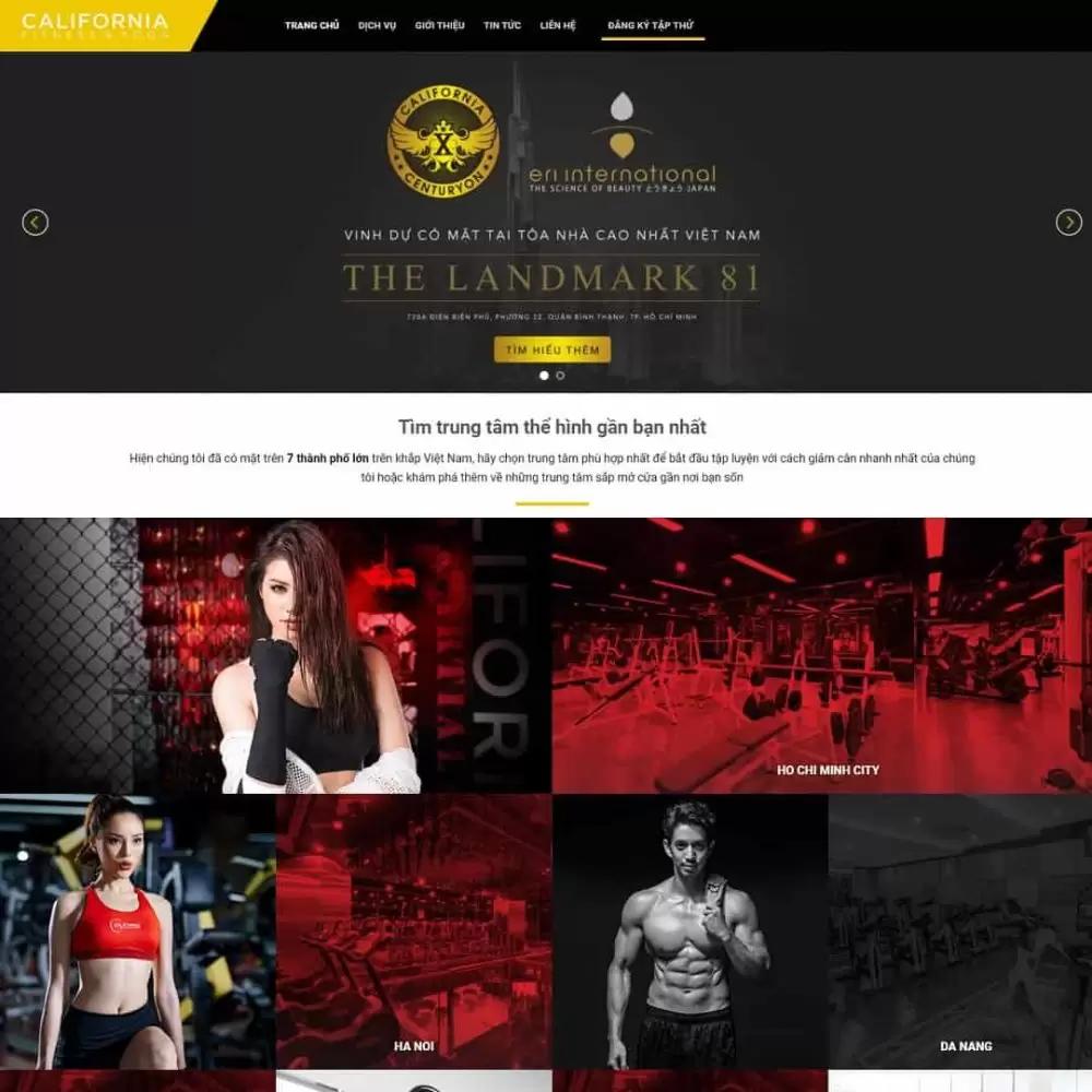 Theme WordPress trung tâm thể hình - phòng tập gym