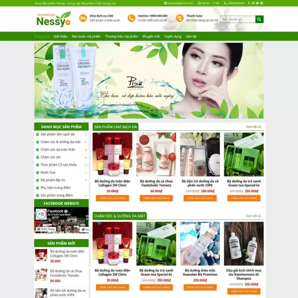 Theme WordPress Shop mỹ phẩm 02
